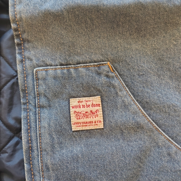 Levi's Sansome Blue Denim Vest Size Medium - Picture 2 of 16
